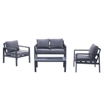 4-piece Aluminum Outdoor Patio Sectional Sofa