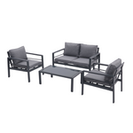 4-piece Aluminum Outdoor Patio Sectional Sofa