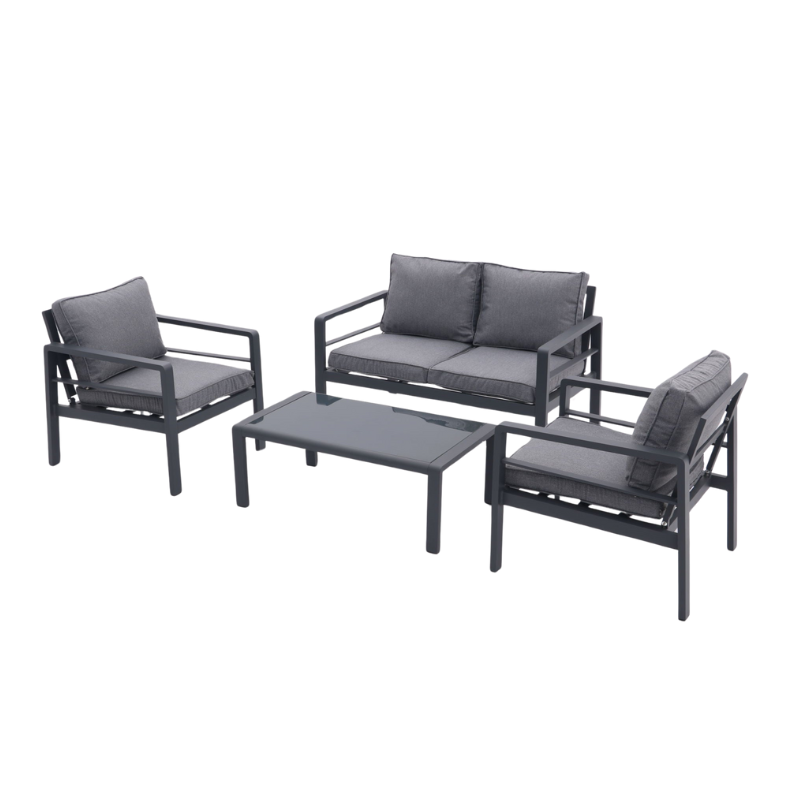 4-piece Aluminum Outdoor Patio Sectional Sofa