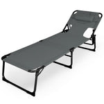 Folding Beach Lounge Chair with Pillow