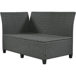 5-Piece Patio Rattan PE Wicker L-Shaped Sofa