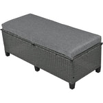 5-Piece Patio Rattan PE Wicker L-Shaped Sofa