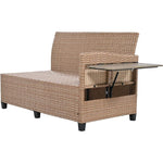 5-Piece Patio Rattan PE Wicker L-Shaped Sofa