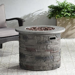 HOONAH 32'' Stone Circular Mgo Fire Pit