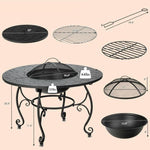 35.5 Feet Fire Pit Dining BBQ Grate