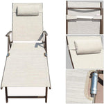 Aluminum Outdoor Folding Reclining Chaise