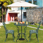 Cast Aluminum Patio Furniture Set with Rose Design