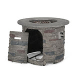 HOONAH 32'' Stone Circular Mgo Fire Pit