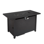 25'' H x 42'' W Steel Outdoor Fire Pit Table