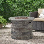 HOONAH 32'' Stone Circular Mgo Fire Pit