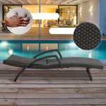 Outdoor Aluminum Wicker Chaise Lounge