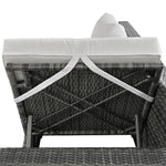 Outdoor 6-Piece PE Rattan Tempered Glass Table