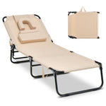 Beach Chaise Lounge Chair Removable Pillow