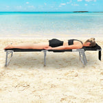 Folding Beach Lounge Chair with Pillow