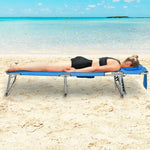 Folding Beach Lounge Chair with Pillow