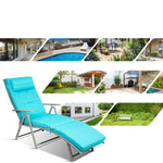 Folding Chaise Lounge Chair with Pillow