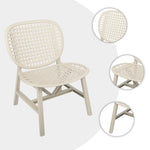 3 Pieces Hollow Design Retro Widened Seat