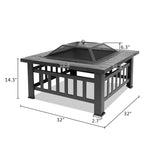 Portable Courtyard Metal Fire Pit