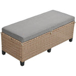 5-Piece Patio Rattan PE Wicker L-Shaped Sofa