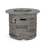 HOONAH 32'' Stone Circular Mgo Fire Pit