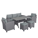 6-Piece Outdoor Rattan Wicker Patio Set