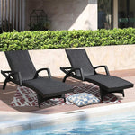 Outdoor Aluminum Wicker Chaise Lounge