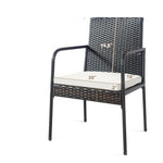 4 Pieces Patio Wicker Rattan Dining Set