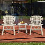 3 Pieces Hollow Design Retro Widened Seat