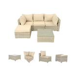 Patio Furniture Set 5 Pieces Wicker Sofa