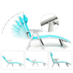 Folding Chaise Lounge Chair with Pillow